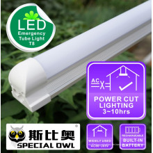 LED-Not-Tube-Lampe T8: 18W / 1.2m, 13W / 0.9m, 9W / 0.6m Wiederaufladbar mit Backup-Batterie